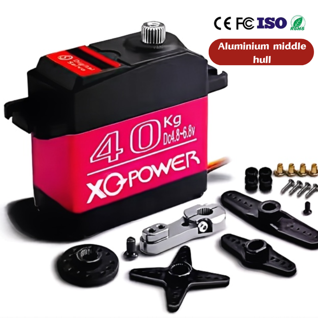 XQ-Power XQ-S3240M Digital Servo Aluminium/Titanium Metal Gears 36-45kg cm Torque Splash Water Resistant for RC UAV Drone