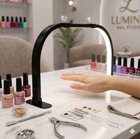 Lampe à ongles carrée UV LED 45W 2-en-1 pliable, lampe de manucure à commande tactile, lampe de table de beauté pour salon de manucure