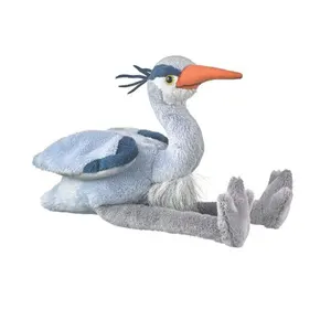 Adorabile peluche airone blu peluche logo personalizzato peluche egret uccello peluche peluche per bambini