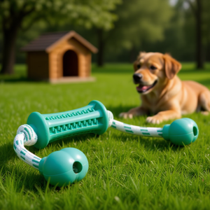 Denta Fun Stick con Cuerda de Caucho Natural 9 cm 37 cm Juguete Masticable para Mascotas - Product Image 3