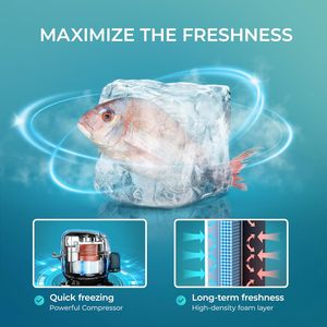EUHOMY Compact Mini Freezer 3.0 Cubic Feet Stainless Steel Door Single Door <b>Small</b> Freezer - Product Image 5