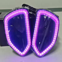 Luces LED RGB de Reemplazo para Parrilla SRT Scat Pack, Luces LED de Humo Tipo Nariz de Cerdo, Compatibles con Dodge Charger 2015-2022