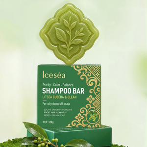 Barra de Champú Icesea 120g, Jabón Sólido Anticaspa con Litsea Cubeba para Cuero Cabelludo Graso - Product Image 2