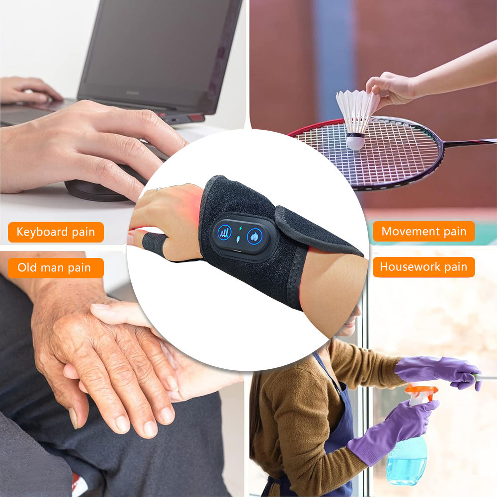 ORANGLES 48-LED 3-in-1 Red Light Therapy Wrist Bands | 660nm & 850nm Portable Device for Pain Relief & Home Care | Office/Nail Salon Use – orangles Kuwait - angled perspective - presenting advantages - Image 4 of 6 | fits any environment | Purchase 48-LED 3-in-1 Red Light Therapy Wrist Bands | 660nm & 850nm Portable Device for Pain Relief & Home Care | Office/Nail Salon Use – orangles Kuwait Michigan | Free Shipping ORANGLES