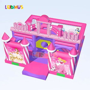 บ้านสีชมพูสไลเดอร์เป่าลมสำหรับเด็กใช้ในงานปาร์ตี้บ้านเด้งสนุกสนานกลางแจ้งธีมสวนเป่าลมบ้านเป่าลม - Product Image 6