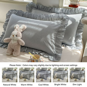 Housse de coussin de luxe décorative pour la maison et housse de coussin en laine style bohème, ensemble de taies d'oreiller 100 % coton à volants - Product Image 2