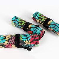 Portable 36 fentes toile crayon de couleur rouleau wrap crayon sac étui à crayons organisateur pochette de rangement pour artiste croquis étudiants