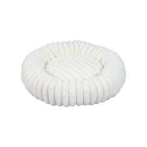 Оптовая продажа от производителя, роскошная плюшевая круглая кровать для домашних животных, удобная моющаяся кровать для кошек и собак, маленькая средняя большая Size-2XL - Product Image 1