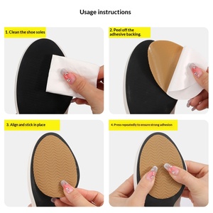 Semelles en caoutchouc antidérapantes et résistantes à l'usure pour talons hauts - Découpables et adaptées aux grandes tailles - Product Image 4