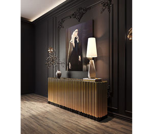 <span class=keywords><strong>Meuble</strong></span> <span class=keywords><strong>TV</strong></span> moderne et Offre Spéciale de luxe au design italien Buffet en acier inoxydable avec structure en bois pour salon et cuisine - Product Image 4