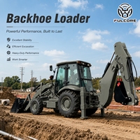 Livraison Gratuite Chargeuse-pelleteuse FULCORE avec godet de 2800 mm, puissance diesel puissante, pour travaux municipaux