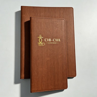 Porte-menu en cuir PU personnalisé avec logo, couverture de menu à 2 vues pour salles à manger, hôtels, restaurants