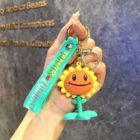 Porte-clés 3D en PVC Caoutchouc Plante vs. Zombie, Pendentif pour Sac à Dos, Sac à Main, pour Hommes et Femmes, Porte-clés de Voiture, Cadeau pour Couple