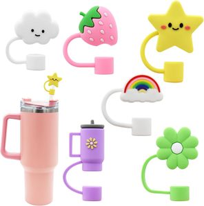 Cubierta para Popote de 10MM con Diseño de Flor de Cerezo, Fresa y Margarita para Vasos de 30 y 40 Oz con Asa - Product Image 3