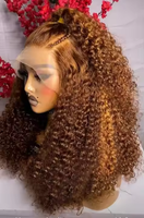 Perruques en cheveux humains vierges bruts bouclés Pixie 13x4, densité 300% super volumineuse, couleur 99j, avec dentelle frontale transparente, livraison gratuite