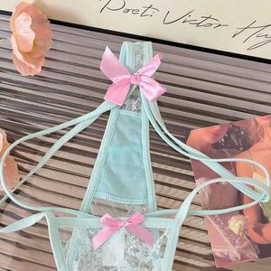 X243 # Factory Custom scavato <span class=keywords><strong>perizoma</strong></span> Sexy con cinturino incrociato a vita bassa biancheria intima di pizzo <span class=keywords><strong>Tulle</strong></span> mutandine erotiche donne per aumentare il romanticismo - Product Image 4