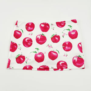 Women's Red Apple Print Low Waist Bodycon Mini Skirt with LiningSexy Summer Beach Party Skirt <b>Sweet</b> Style Short Skirt - Product Image 6