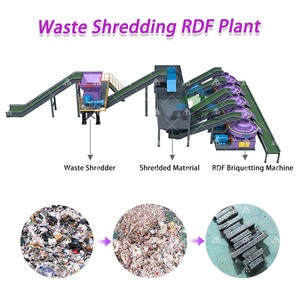 Machine de briquetage de déchets industriels (tissus, plastique, film, sacs jumbo, papier, carton) pour la production de granulés de déchets combustibles (RDF) - Product Image 6