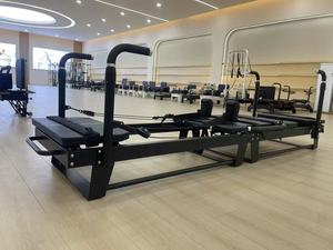 HUAVIGOR <span class=keywords><strong>Pilates</strong></span> Reformer in Lega di Alluminio Commerciale per Studio, Regolabile, Nero Opaco, per Allenamento Core e Riabilitazione, Personalizzabile OEM - Product Image 2