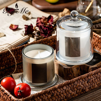Bocaux en verre transparent en forme de Cloche Unique de 150g Pour bougies avec couvercle et Pot de boîte Pour Bougie