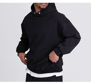 Sudaderas con capucha de algodón para hombre de alta calidad, súper suaves, duraderas para uso diario, con logo personalizado, multicolor, de corte holgado. - Product Image 5