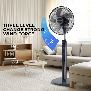 Ventilateur sur pied en plastique DC de 16 pouces KENNED, commande numérique à distance, oscillation, alimentation électrique par batterie, pour la maison, la voiture, l'hôtel - Product Image 5