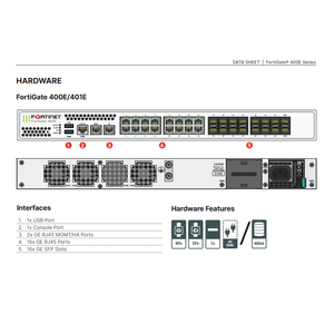 Pare-feu Fortinet <span class=keywords><strong>FG</strong></span>-<span class=keywords><strong>400E</strong></span> Série FortiGate <span class=keywords><strong>400E</strong></span> - Product Image 2