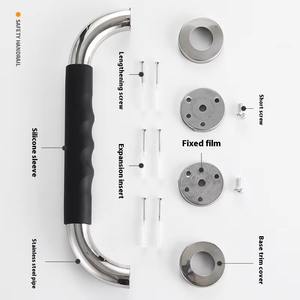 Barra de agarre de acero inoxidable 304, mango de goma antideslizante para lesiones, soporte para pasamanos de ducha para niños mayores, accesorios de baño - Product Image 5