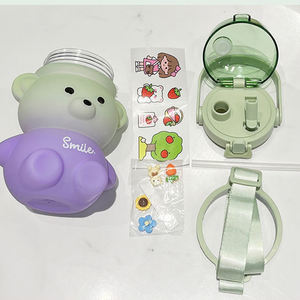 <strong>Children</strong> Student Portable Drinkware BPA Free Leakproof Bear Shape Cute Kids Water <strong>Bottles</strong> - Product Image 4