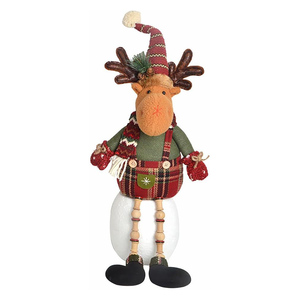 Adornos de Navidad de Papá Noel y Alces de Tela Ecológicos para Árbol de Navidad, Regalos de Navidad, Decoraciones para el Hogar, Empaque en Bolsa OPP - Product Image 1