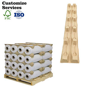 Bandeja separadora de papel moldeada de pulpa personalizada, tablero separador de rollos biodegradable antiinclinación, soporte para pulpa, soportes para rollos - Product Image 1