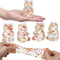 Transparante beer squishy speelgoed fruitplak gevuld met maltose stressverlichting langzaam terugverend rubber schattig voor gummy snoep decoratie