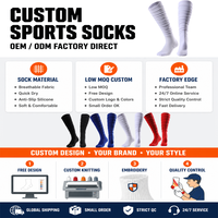 Chaussettes de rugby antibactériennes fines d'été, taille standard, avec logo d'équipe personnalisé, lot en gros pour les écoles, les clubs d'entraînement et les jours de match