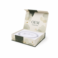 Boîtes cadeaux en carton recyclable magnétique avec logo personnalisé pour l'emballage de cosmétiques et de soins de la peau, finition mate, inserts personnalisés