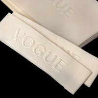 Étiquettes de col personnalisées en damassé, étiquettes tissées en tissu avec pli final, étiquettes nominatives ou logo pour vêtements, étiquettes à coudre sur les cols de vêtements