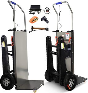 Truk tangan Dolly memanjat tangga elektrik dengan rel karet kereta bergerak tugas berat - Product Image 1