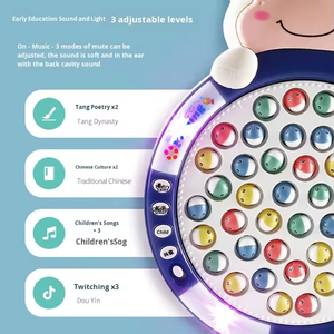 Jouet de table de pêche pour enfants personnalisé, <span class=keywords><strong>jeu</strong></span> d'apprentissage précoce multifonctionnel avec lumières, musique et base rotative, jouet éducatif en plastique - Product Image 2