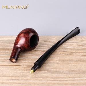 Muxiang Briarwood Pipe Apple Style Handmade Wooden Tobacco Pipe With Long Stem For Reading - Product Image 4