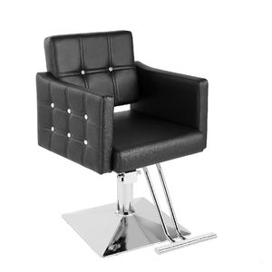 Fauteuil de barbier classique inclinable avec repose-pieds en cuir synthétique plastique PET pour salon de coiffure Utilisation de la coupe de cheveux EVA Acier inoxydable - Product Image 5