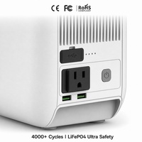 Station d'alimentation portable eCandle 1000Wh, batterie LiFePO4 500W, plus de 4000 cycles, générateur solaire pour le camping, les situations d'urgence et la sauvegarde à domicile