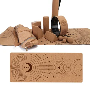 Natural Cork maßge schneiderte Yoga Mat Tree Rubber Private Label mit Canvas Bag ECO-freundlich