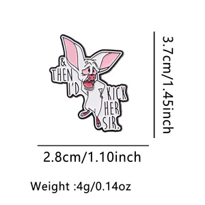Broche en émail Rétro des années 90 avec citation amusante de la chanteuse Bat en émail de la série Bartok the Bat : « Then I'd Kick Her Sir », pour cadeaux originaux et fans de la culture pop - Product Image 5
