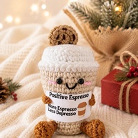 Vente en gros de créations artisanales au crochet en peluche, motifs crème glacée et gâteau, en textile personnalisé, pour le soutien émotionnel, décoratives, objets de collection et cadeaux pour la maison