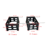 Neue italienische Henan Bee Tools 8/10 Rahmen faltbare Bienenstockhalterung, feuchtigkeits- und insektensicher, schwarz, 3 Monate Garantie