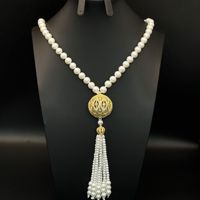 Chandail léger de luxe de Style français pendentif en perles de gland transfrontalier or longues perles de Zircon creuses en trois dimensions
