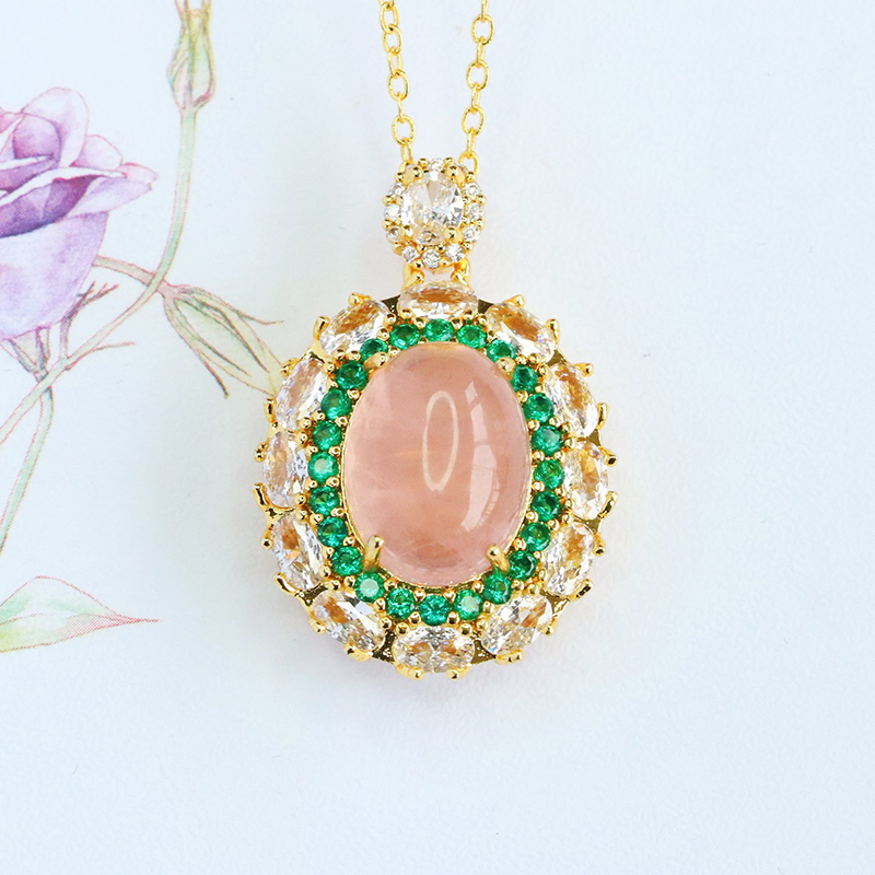 Healing Crystal Quartz Choker Hollow Out
