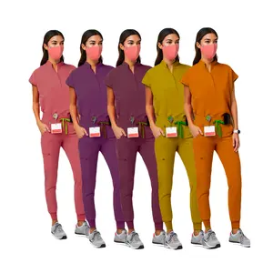 Scrub infermieristici ospedalieri personalizzati uniformi di Design pantaloni da jogging a maniche corte scrub infermieristici medici
