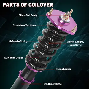 Amortecedor de alta qualidade para sistema de suspensão Toyota Supra 1986-1992 COILOVER