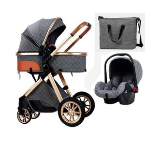 Siège auto et poussette de luxe pour bébé, poussette 3 en 1 pliable, poussette de voyage 3 en 1 - Product Image 5