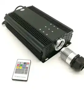 DMX 120W LED RGB ضوء الألياف البصرية الألياف البصرية مولد مع جهاز التحكم عن بعد